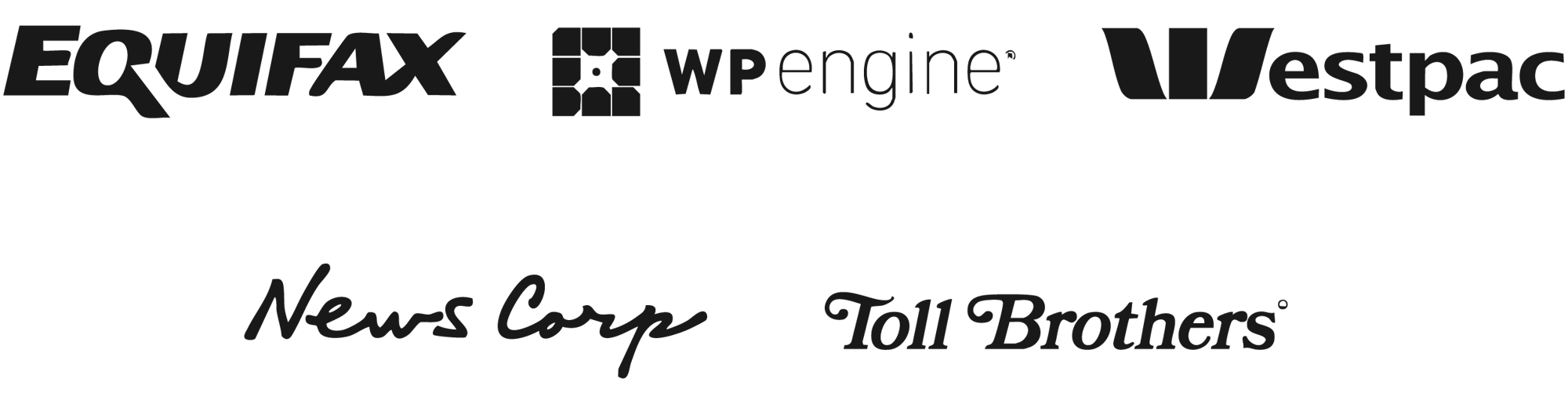 Customer logo cloud Variation 3 - Black