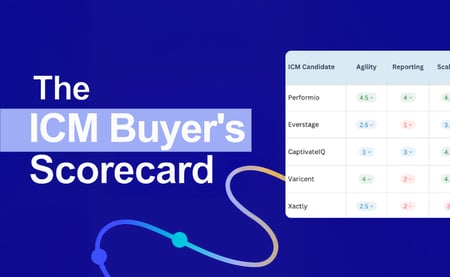 Incentive compensation management buyer scorecard image for evaluating ICM software