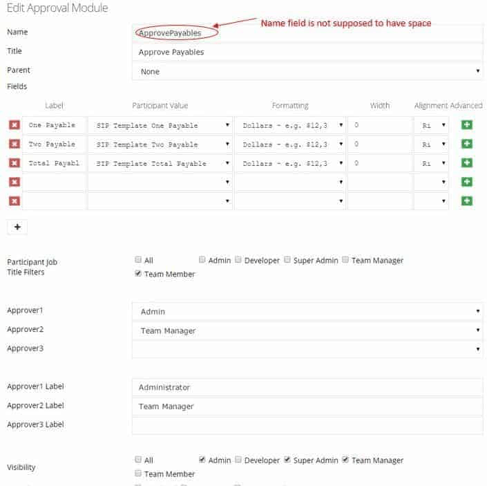 approvals module