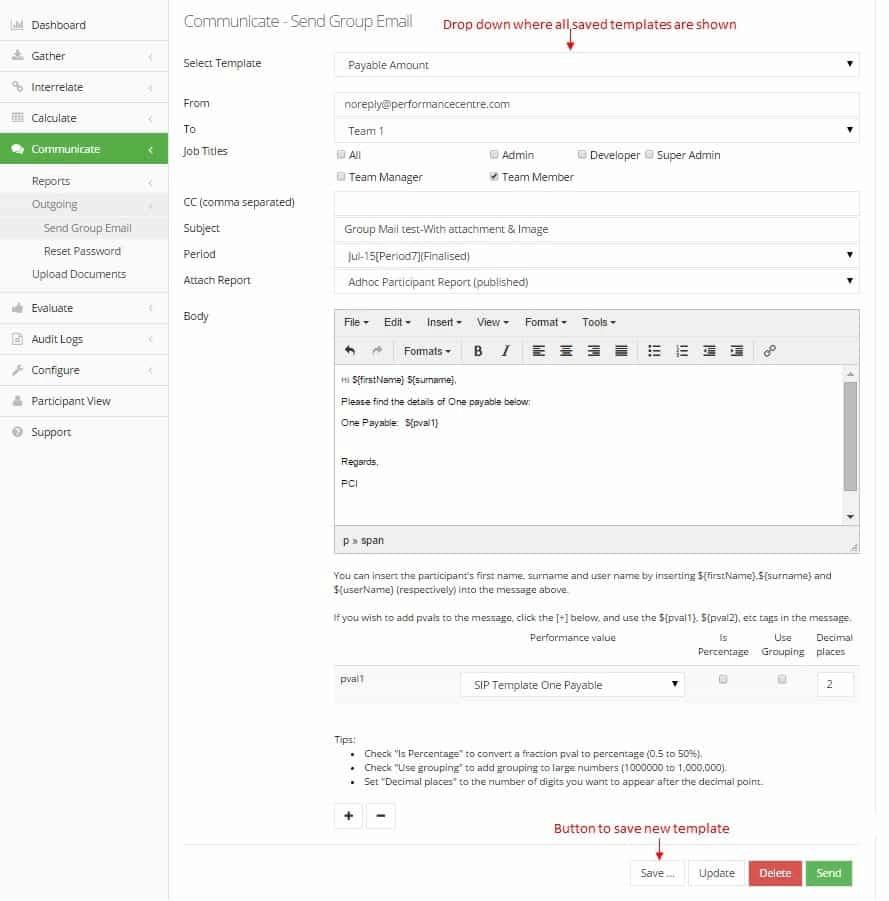group email template