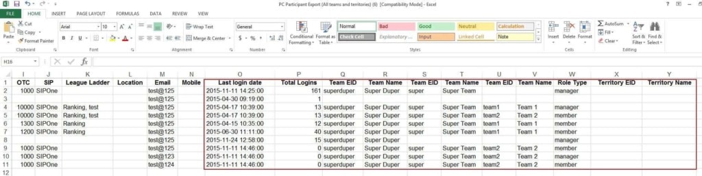 additional export fields