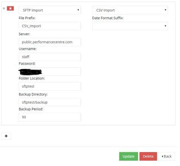 schedule SFTP import