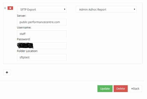SFTP export