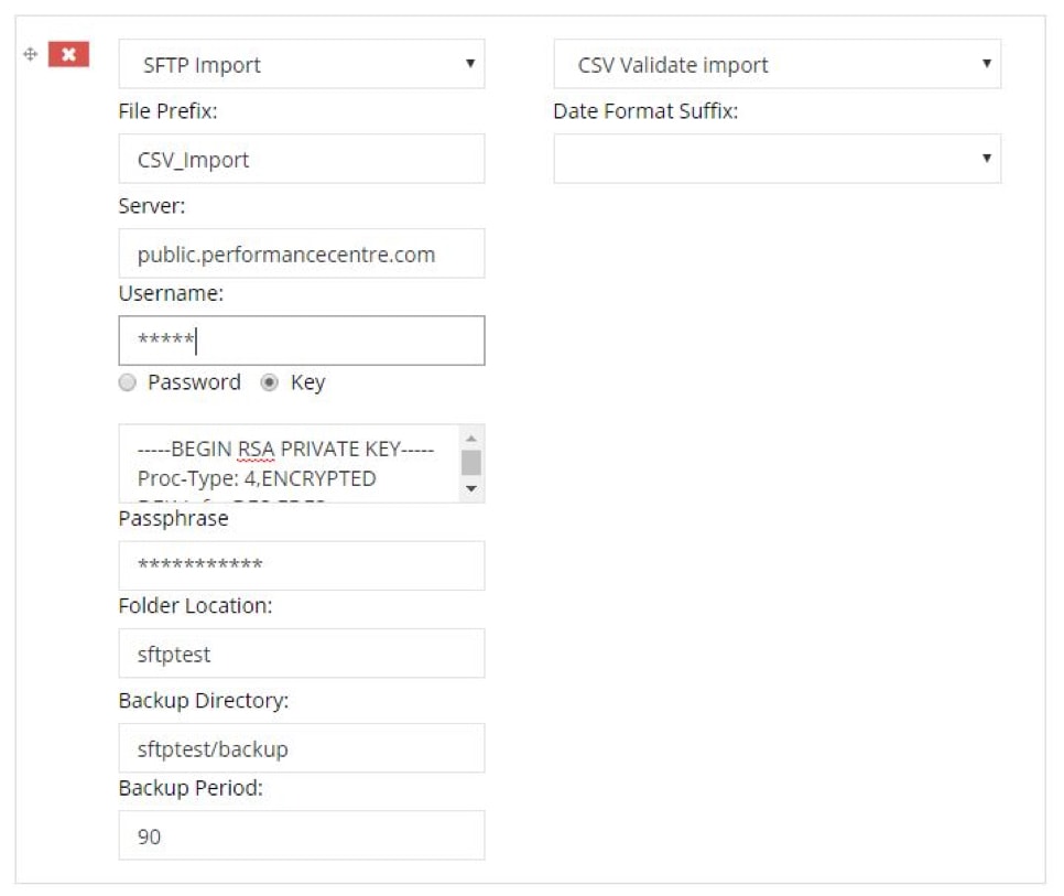 SFTP keys