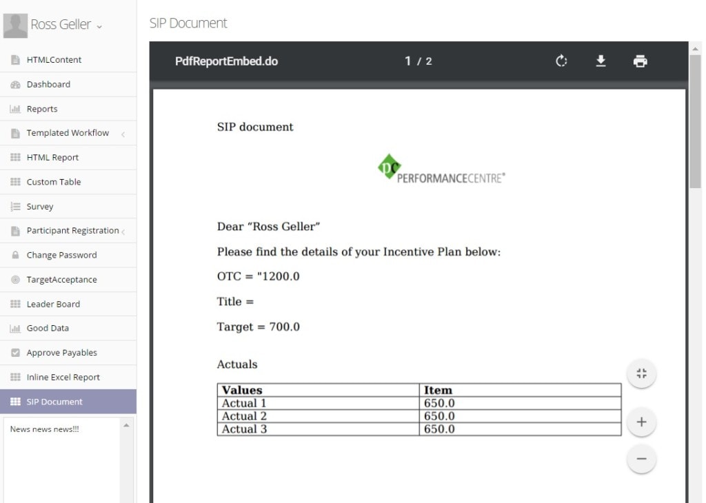 inline report module