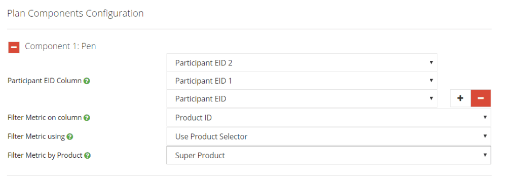plan components configuration