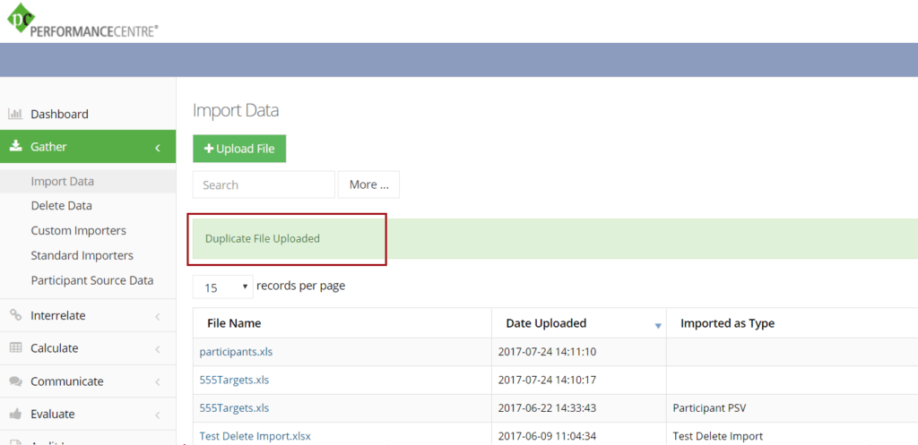 duplicate file upload of input data