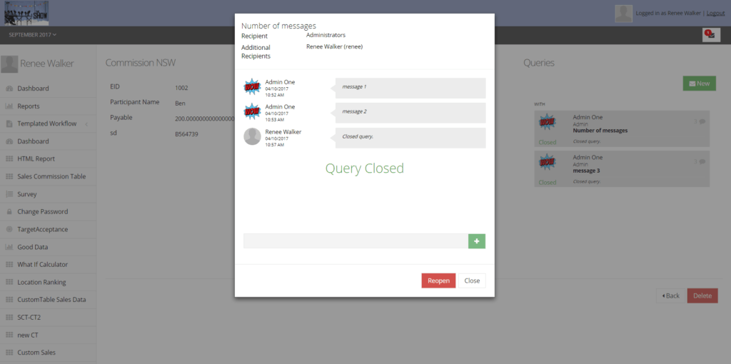 custom table queries on mailbox