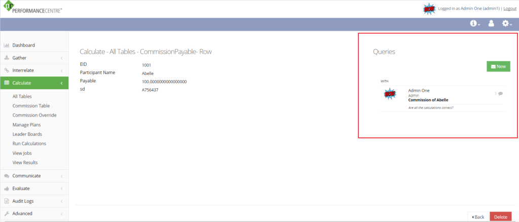 queries in detailed view of custom table record
