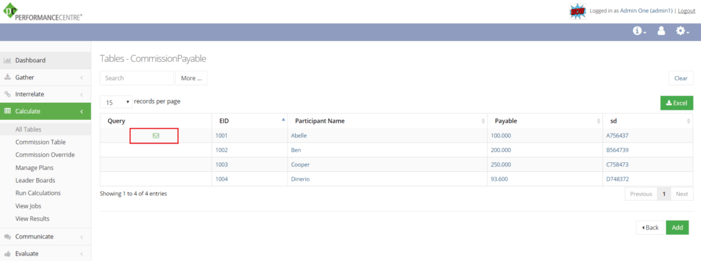 queries on custom table list view