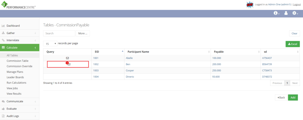 queries on custom table list view