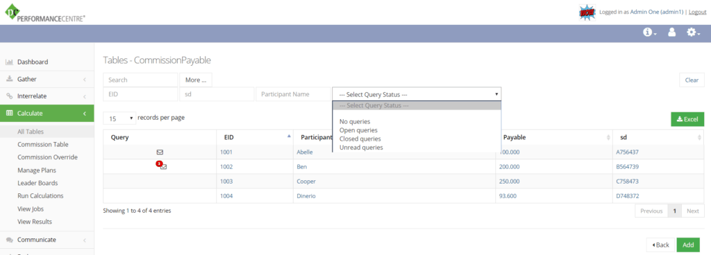 queries on custom table list view