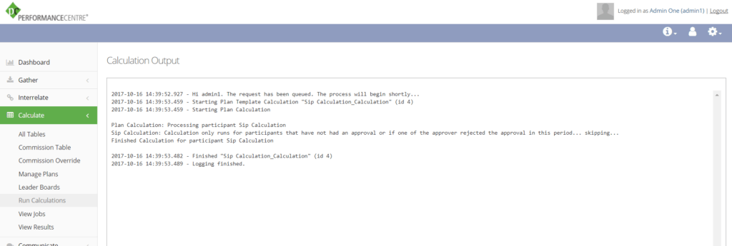 recalculation of participants with rejected results