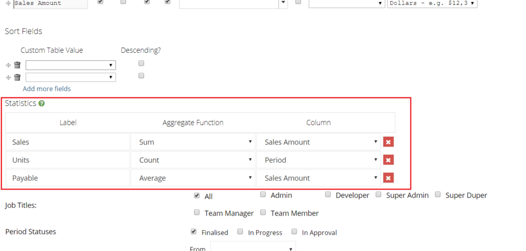 small numbers in custom table module