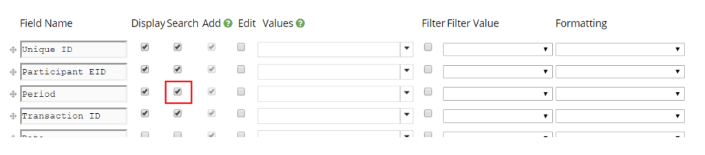 multiple period selection