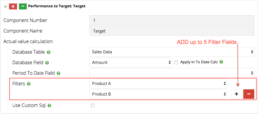 additional filter fields