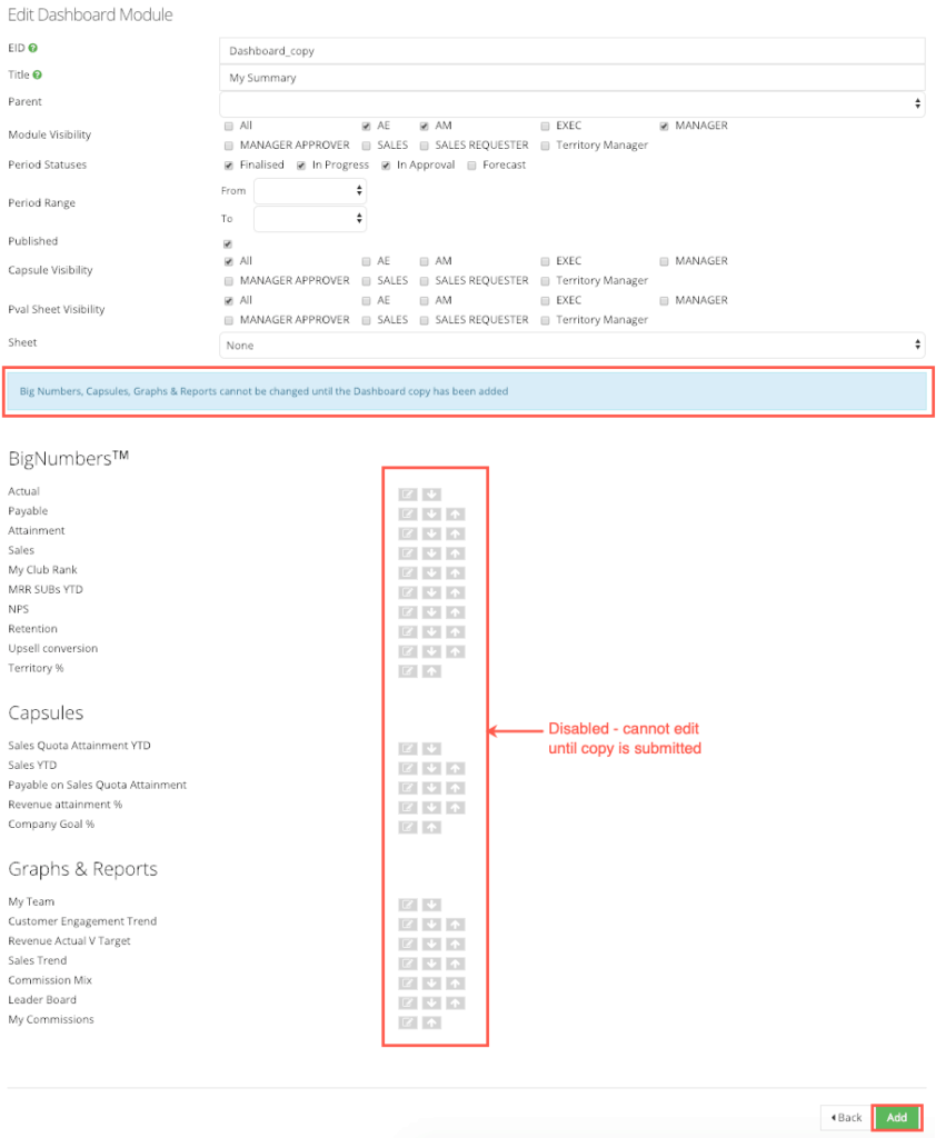 dashboard copy button