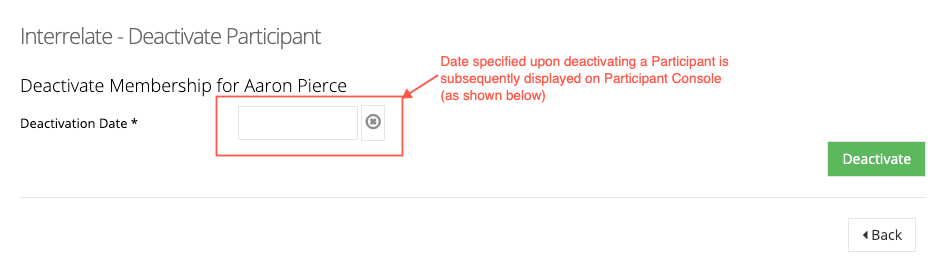 Participant deactivation date 1
