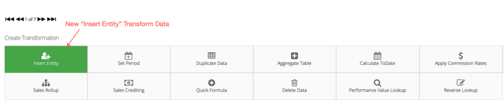 Transform Data Insert Entity