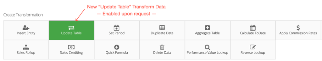Transform Data Update Table