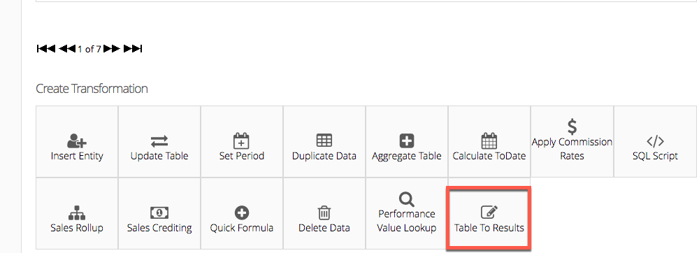 Table to Result
